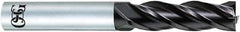 OSG - 10mm, 34mm LOC, 10mm Shank Diam, 80mm OAL, 4 Flute, Solid Carbide Square End Mill - Single End, WXL Finish, 30° Helix, Centercutting, Right Hand Cut, Right Hand Flute - Industrial Tool & Supply