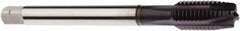 Seco - M16x2.00 Metric, 4 Flute, TiAlN Finish, Powdered Metal Spiral Point Tap - Plug Chamfer, Right Hand Thread, 4.3307" OAL, 63/64" Thread Length, 12mm Shank Diam, 6H Class of Fit - Exact Industrial Supply