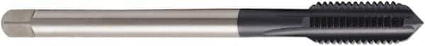 Seco - M36x4.00 Metric, 4 Flute, TiAlN Finish, Powdered Metal Spiral Point Tap - Modified Bottoming Chamfer, Right Hand Thread, 7-7/8" OAL, 2.1654" Thread Length, 28mm Shank Diam, 6HX Class of Fit - Exact Industrial Supply