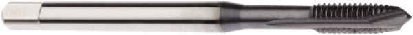 Seco - M1x0.25 Metric, 2 Flute, TiCN Finish, Cobalt Spiral Point Tap - Plug Chamfer, Right Hand Thread, 40mm OAL, 5mm Thread Length, 2.5mm Shank Diam, 5HX Class of Fit - Exact Industrial Supply