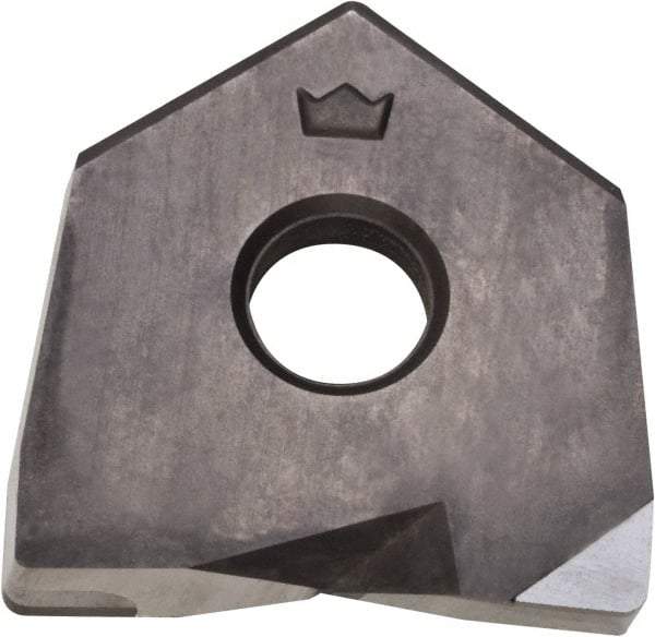 Millstar - BDS1250 Grade CM10 CBN Milling Insert - Uncoated, 0.2" Thick, 1-1/4" Inscribed Circle, 1/16" Corner Radius - Industrial Tool & Supply