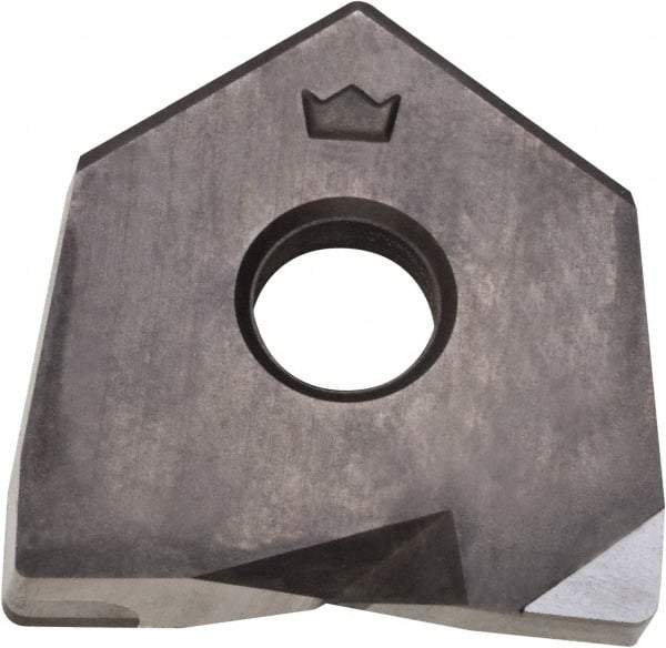 Millstar - BDS1 Grade CM10 PCD Milling Insert - Uncoated, 0.16" Thick, 1" Inscribed Circle, 1/8" Corner Radius - Industrial Tool & Supply