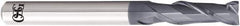 OSG - 5.9mm, 17.7mm LOC, 6mm Shank Diam, 60mm OAL, 2 Flute, Solid Carbide Square End Mill - Single End, WXL Finish, 35° Helix, Centercutting, Right Hand Cut, Right Hand Flute - Industrial Tool & Supply