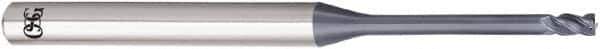 OSG - 2.5mm, 3.7mm LOC, 4mm Shank Diam, 55mm OAL, 4 Flute, Solid Carbide Square End Mill - Single End, WXL Finish, 35° Helix, Centercutting, Right Hand Cut, Right Hand Flute - Industrial Tool & Supply