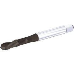 Kennametal - #4-40 UNC, 2 Flute, TiN/CrC/C Finish, Vanadium High Speed Steel Spiral Point Tap - Plug Chamfer, Right Hand Thread, 56mm OAL, 0.31" Thread Length, 3.58mm Shank Diam, 3B Class of Fit, Series T672 - Exact Industrial Supply