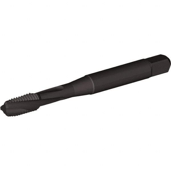 Kennametal - #10-24 UNC 3 Flute 2B/3B Bottoming Spiral Flute Tap - Vanadium High Speed Steel, Oxide Finish, 2-3/8" OAL, Right Hand Flute, Right Hand Thread, H3, Series T694 - Exact Industrial Supply