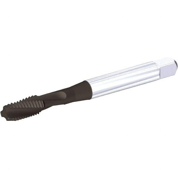 Kennametal - 5/16-24 UNF 3 Flute 3B Modified Bottoming Spiral Flute Tap - Vanadium High Speed Steel, TiN/CrC/C Finish, 90mm OAL, Right Hand Flute, Right Hand Thread, H3, Series T686 - Exact Industrial Supply