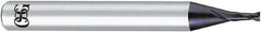 OSG - 12mm, 2 Flute, Solid Carbide, 2mm Corner Radius End Mill - 110mm OAL, 30° Helix, Right Hand Flute, 26mm LOC, Right Hand Cut - Industrial Tool & Supply