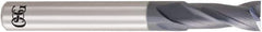 OSG - 4mm, 8mm LOC, 6mm Shank Diam, 45mm OAL, 2 Flute, Solid Carbide Square End Mill - Single End, WXL Finish, 30° Helix, Centercutting, Right Hand Cut, Right Hand Flute, Series 3721 - Industrial Tool & Supply