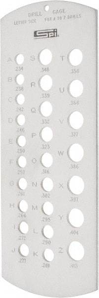 SPI - Drill Gages Minimum Hole Size (Letter): A Maximum Hole Size (Letter): Z - Industrial Tool & Supply