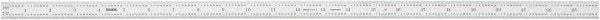 SPI - 24" Long, 1/100, 1/64, 1/32, 1/10" Graduation, Flexible Steel Rule - 5R Graduation Style, Satin Chrome Finish - Industrial Tool & Supply