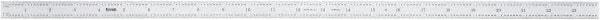 SPI - 24" Long, 1/64, 1/32, 1/16, 1/8" Graduation, Flexible Steel Rule - 4R Graduation Style, Satin Chrome Finish - Industrial Tool & Supply