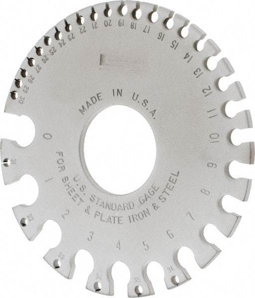 SPI - Wire & Sheet Metal Gages For Use With: Sheet & Plate Iron & Steel Minimum Size (Wire): #36 - Industrial Tool & Supply
