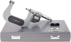 SPI - 50 to 75mm Range, Electronic Screw Thread Micrometer - Ratchet Stop Thimble, 0.00005" Graduation, 0.0002" Accuracy - Industrial Tool & Supply