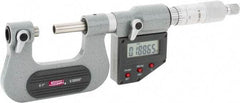 SPI - 0 to 25mm Range, Electronic Screw Thread Micrometer - Ratchet Stop Thimble, 0.00005" Graduation, 0.0001" Accuracy - Industrial Tool & Supply