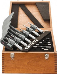SPI - 0 to 6" Range, 0.001mm Resolution, IP65, 6 Piece Electronic Outside Micrometer Sets - 0.002, 0.003mm Accuracy, Ratchet Stop Thimble, Carbide Tipped Measuring Face - Industrial Tool & Supply