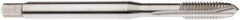 Seco - M10x1.50 Metric, 3 Flute, Bright Finish, Cobalt Spiral Point Tap - Plug Chamfer, Right Hand Thread, 100mm OAL, 0.7874" Thread Length, 10mm Shank Diam, 6H Class of Fit - Exact Industrial Supply