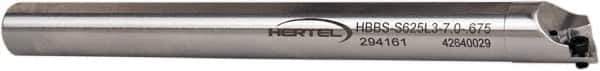 Hertel - 0.675" Min Bore Diam, 7" OAL, 5/8" Shank Diam, HBBS Indexable Boring Bar - 2-1/2" Max Bore Depth, WPMT Insert, Screw Holding Method - Industrial Tool & Supply