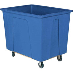 Wesco Industrial Products - 350 Lb Load Capacity, 4 Bushels, Plastic Box Truck - 21" Wide x 32" Long x 21-1/2" High, Blue - Industrial Tool & Supply