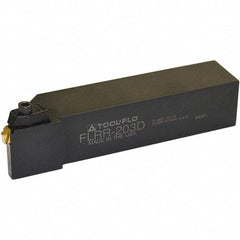 Tool-Flo - FLRR, External, Right Hand, Indexable Grooving Tool Holder - FLU-3L Insert Compatibility, 1" Shank Height, 1" Shank Width, 6" OAL - Industrial Tool & Supply