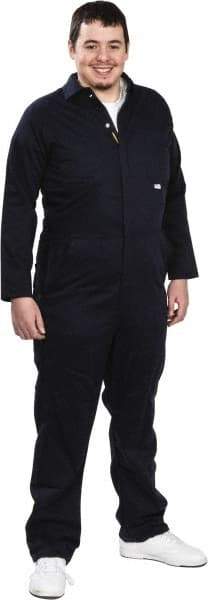 PRO-SAFE - Size M, Navy Blue, Zipper, Arc Flash Coverall - 32 to 34" Chest, Indura Ultra Soft, Cotton, Nylon, 6 Pockets - Industrial Tool & Supply