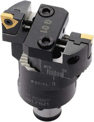 Komet - 100mm Body Diam, Manual Twin Cutter Boring Head - 139mm to 215mm Bore Diam - Exact Industrial Supply