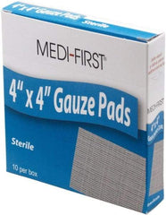 Medique - 4" Long x 4" Wide, General Purpose Pad - White, Gauze Bandage - Industrial Tool & Supply