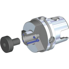 Kennametal - KM50TS Modular Connection 27mm Pilot Diam Shell Mill Holder - 32mm Flange to Nose End Projection, 60mm Nose Diam, M12x1.75 Lock Screw, Through-Spindle Coolant - Exact Industrial Supply