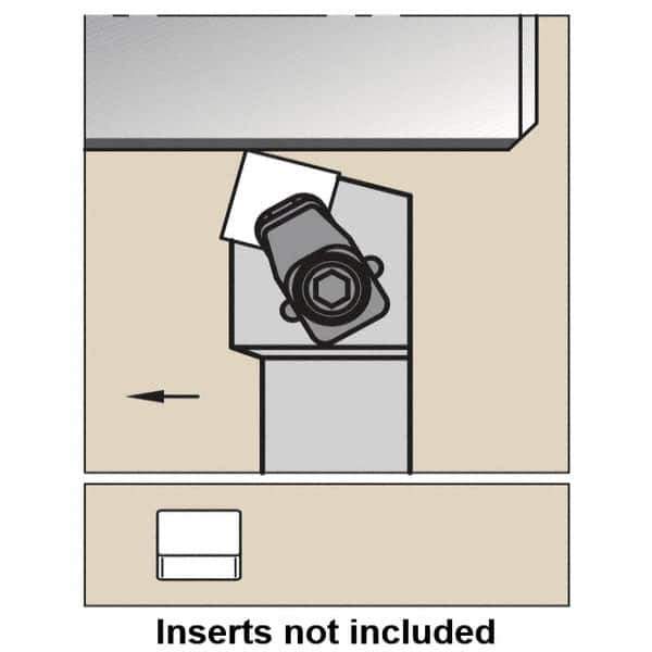 Kennametal - CSRN, Left Hand Cut, 15° Lead Angle, 32mm Shank Height x 25mm Shank Width, Negative Rake Indexable Turning Toolholder - 170mm OAL, SN.X 120708 Insert Compatibility, Series CSRN - Industrial Tool & Supply