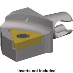 Kennametal - Right Hand Cut, Size KM16, TC.. Insert Compatiblity, Modular Turning & Profiling Cutting Unit Head - 10mm Ctr to Cutting Edge, 20mm Head Length, Through Coolant, Series KM Micro - Industrial Tool & Supply