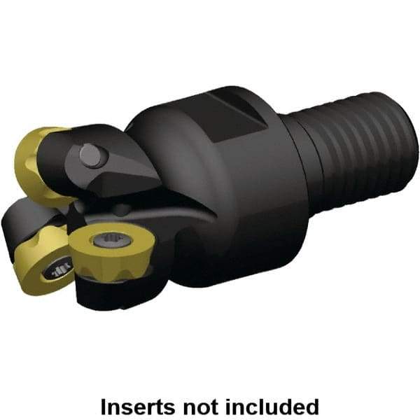 Kennametal - 40mm Cutting Diam, 8mm Max Depth of Cut, Modular Connection Indexable Copy End Mill - 3 Inserts, RP.T 1605M0.. Insert, KSRM Toolholder, Through Coolant - Industrial Tool & Supply