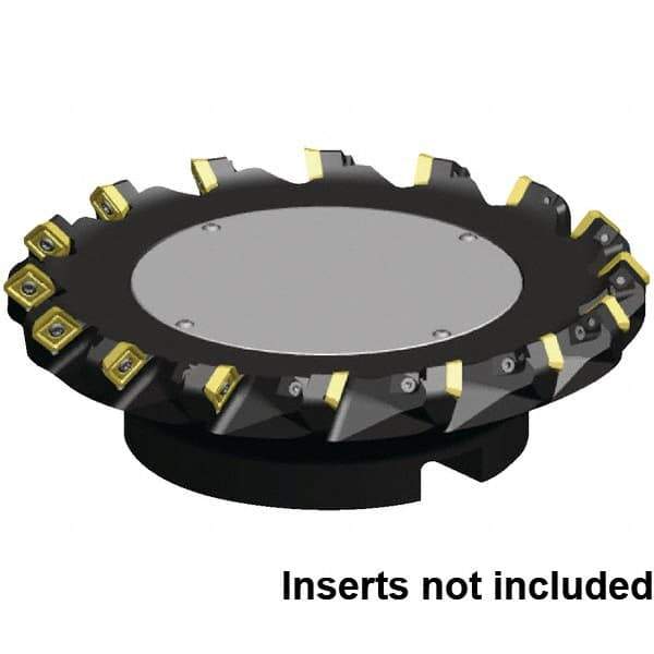 Kennametal - 63.9mm Cut Diam, 22mm Arbor Hole, 6.6mm Max Depth of Cut, 45° Indexable Chamfer & Angle Face Mill - 4 Inserts, SECX-EN GN\xB6SECX-GD2\xB6SECX-SN GN Insert, Right Hand Cut, 4 Flutes, Through Coolant, Series Beyond Blast KSSM - Industrial Tool & Supply