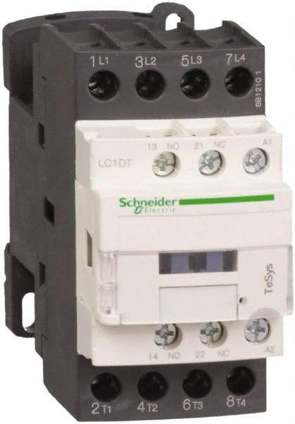 Schneider Electric - 4 Pole, 24 Coil VAC, 32 Amp at 440 VAC, Nonreversible IEC Contactor - Bureau Veritas, CCC, CSA, CSA C22.2 No. 14, DNV, EN/IEC 60947-4-1, EN/IEC 60947-5-1, GL, GOST, LROS, RINA, RoHS Compliant, UL 508, UL Listed - Industrial Tool & Supply
