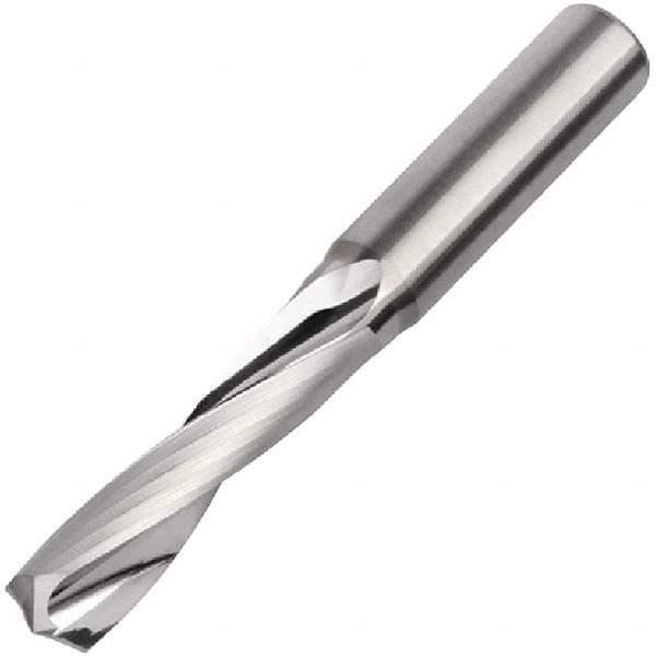 Kennametal - 5/16" 155° Solid Carbide Jobber Drill - Bright Finish, Right Hand Cut, Spiral Flute, Straight Shank, 79mm OAL, Standard Point - Industrial Tool & Supply