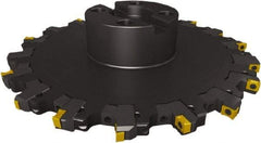 Seco - Shell Mount Connection, 5/16" Cutting Width, 2.2" Depth of Cut, 8" Cutter Diam, 1-1/2" Hole Diam, 7 Tooth Indexable Slotting Cutter - R335.18 Toolholder, LNK.. 05.. Insert, Neutral Cutting Direction - Industrial Tool & Supply