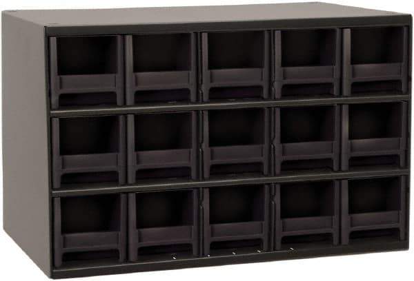 Akro-Mils - 15 Drawer, Small Parts Cabinet - 11" Deep x 17" Wide x 11" High - Industrial Tool & Supply