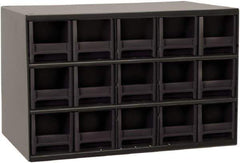 Akro-Mils - 15 Drawer, Small Parts Cabinet - 11" Deep x 17" Wide x 11" High - Industrial Tool & Supply