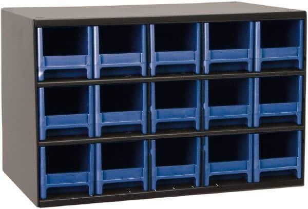Akro-Mils - 15 Drawer, Small Parts Cabinet - 11" Deep x 17" Wide x 11" High - Industrial Tool & Supply