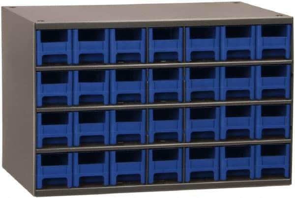 Akro-Mils - 28 Drawer, Small Parts Cabinet - 11" Deep x 17" Wide x 11" High - Industrial Tool & Supply