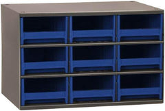 Akro-Mils - 9 Drawer, Small Parts Cabinet - 11" Deep x 17" Wide x 11" High - Industrial Tool & Supply