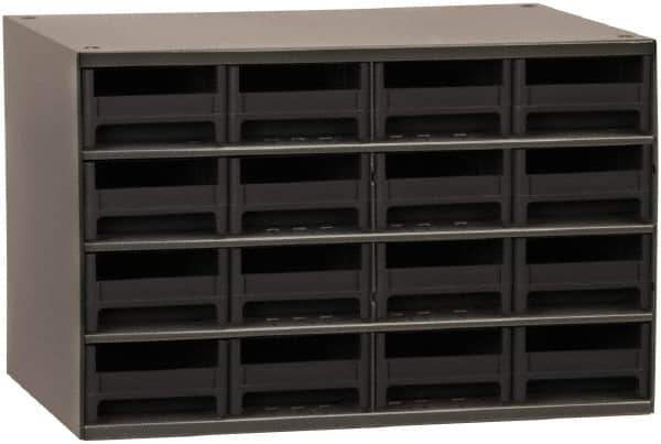 Akro-Mils - 16 Drawer, Small Parts Cabinet - 11" Deep x 17" Wide x 11" High - Industrial Tool & Supply