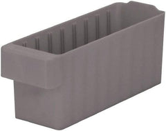 Akro-Mils - 15 Lb. Load Capacity, 11-5/8" Deep, Gray Polymer Drawer Bin - 4-5/8" High x 3-3/4" Wide x 11-5/8" Long - Industrial Tool & Supply