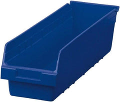 Akro-Mils - 23-5/8" Deep, Blue Polymer Hopper Shelf Bin - 6" High x 6-5/8" Wide x 23-5/8" Long - Industrial Tool & Supply