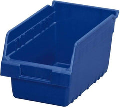 Akro-Mils - 11-5/8" Deep, Blue Polymer Hopper Shelf Bin - 6" High x 6-5/8" Wide x 11-5/8" Long - Industrial Tool & Supply