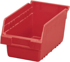 Akro-Mils - 11-5/8" Deep, Red Polymer Hopper Shelf Bin - 6" High x 6-5/8" Wide x 11-5/8" Long - Industrial Tool & Supply