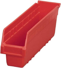 Akro-Mils - 17-7/8" Deep, Red Polymer Hopper Shelf Bin - 6" High x 4-1/8" Wide x 17-7/8" Long - Industrial Tool & Supply