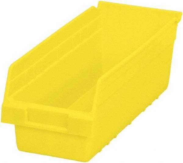 Akro-Mils - 17-7/8" Deep, Yellow Polymer Hopper Shelf Bin - 6" High x 6-5/8" Wide x 17-7/8" Long - Industrial Tool & Supply