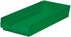 Akro-Mils - 513 Lb. Load Capacity, 23-5/8" Deep, Green Hopper Shelf Bin - 4" High x 11-1/8" Wide x 23-5/8" Long - Industrial Tool & Supply