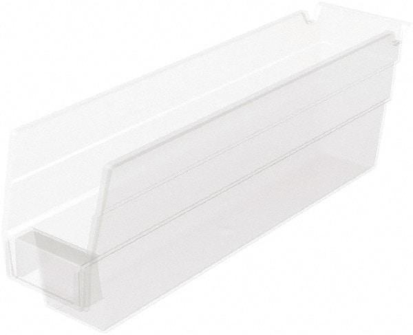 Akro-Mils - 54 Lb. Load Capacity, 11-5/8" Deep, Clear Hopper Shelf Bin - 4" High x 2-3/4" Wide x 11-5/8" Long - Industrial Tool & Supply