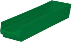 Akro-Mils - 321 Lb. Load Capacity, 23-5/8" Deep, Green Hopper Shelf Bin - 4" High x 6-5/8" Wide x 23-5/8" Long - Industrial Tool & Supply